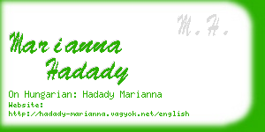 marianna hadady business card